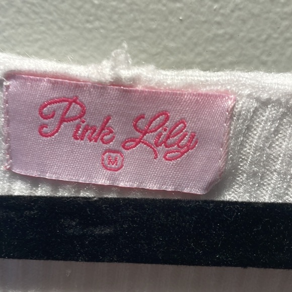 Pink Lily White Sweater - Picture 2 of 3